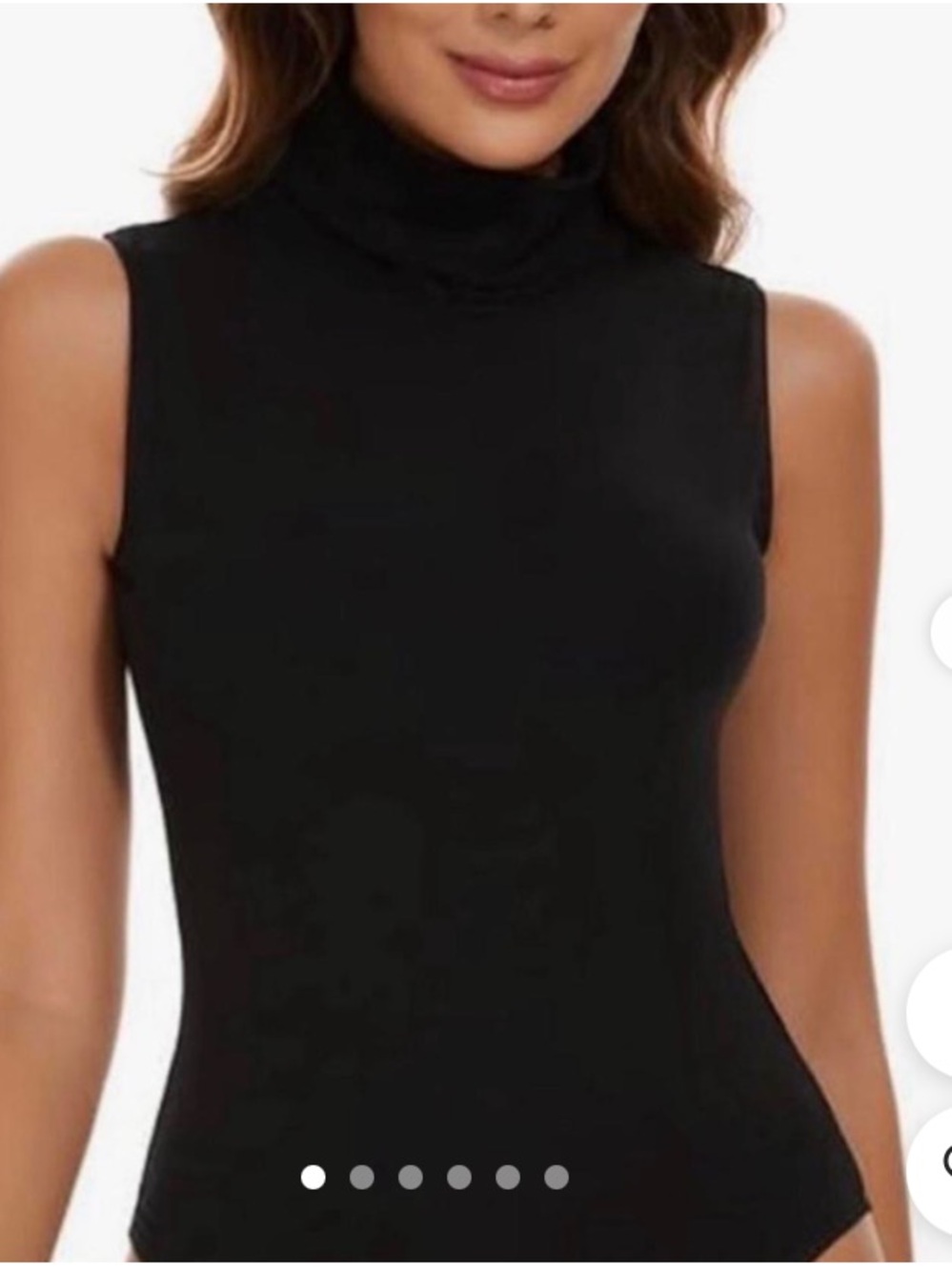 Little Black Bodysuit Black Sleeveless Turtleneck Bodysuit Woman’s Size Medium